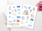 Preview: Arktische Tiere Sticker Set